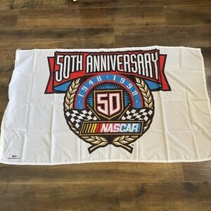 Vintage 1998 NASCAR‎ 50th Anniversary 3'x5' Flag Collectable NIB